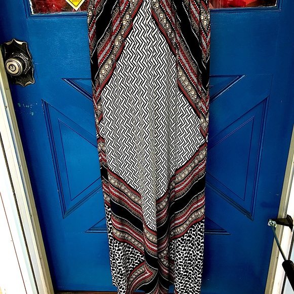 Empire Waist Multi Color Maxi Dress Awesome Designs Excellent Condition Chicos 2 - Picture 8 of 15
